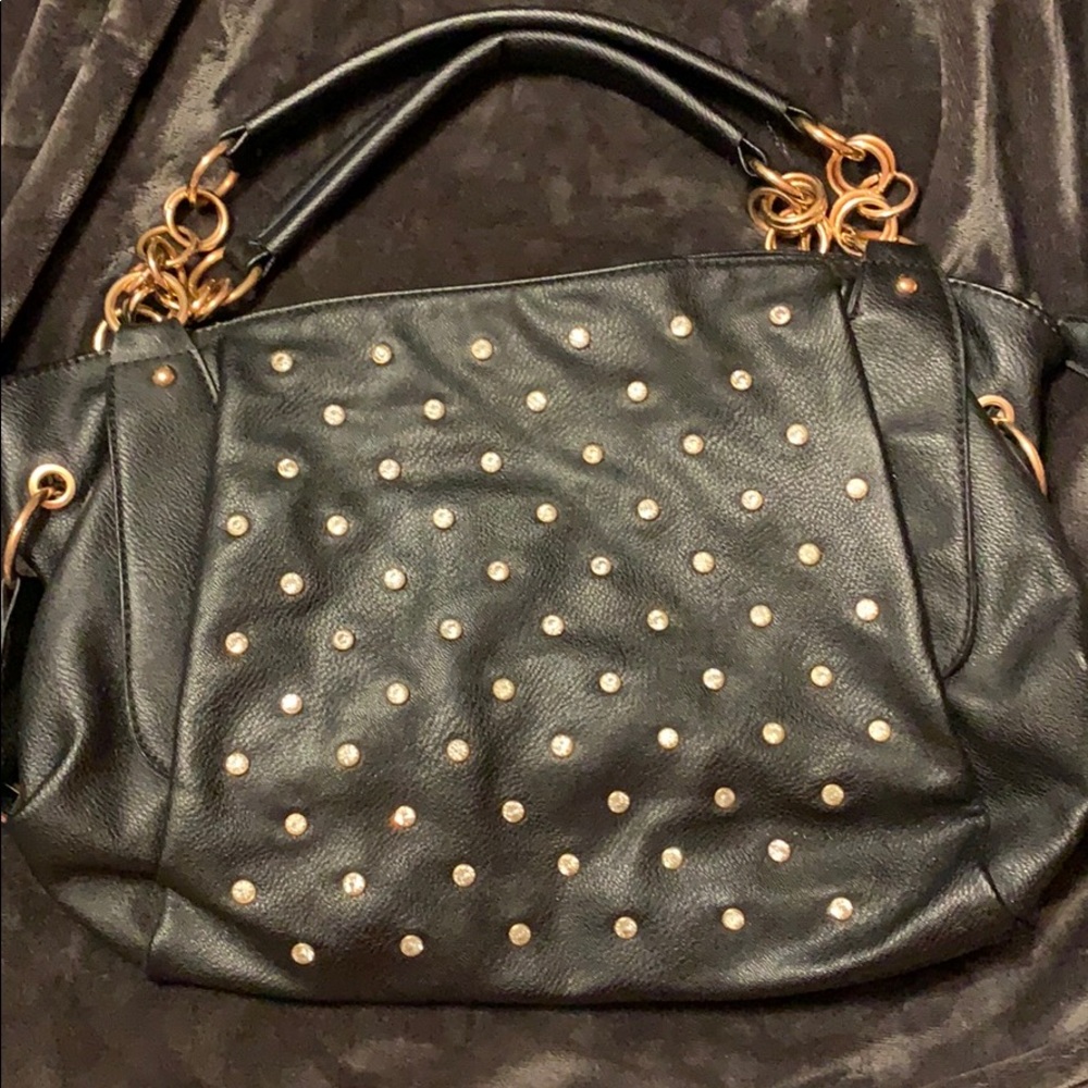 Black rhinestone bag